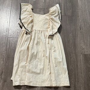 NWT H&M cream dress with black details 8-10